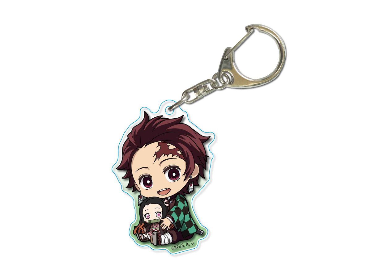 Gyugyutto Acrylic Keychain Demon Slayer: Kimetsu no Yaiba: Tanjiro Kamado