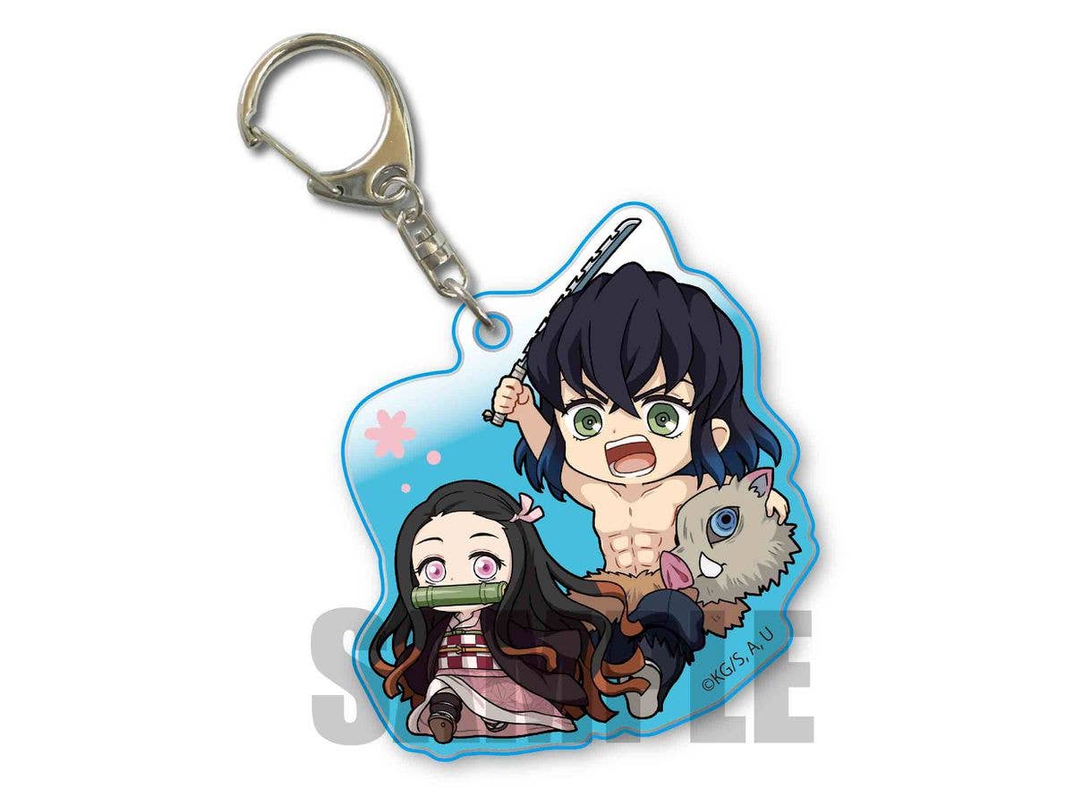 Nezuko to Issho Acrylic Keychain Demon Slayer: Kimetsu no Yaiba: Inosuke & Nezuko