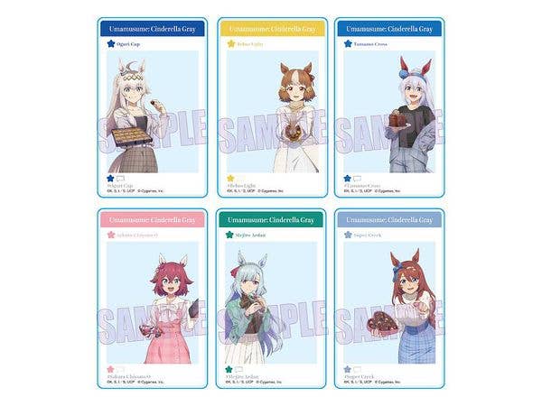 Anime Uma Musume Cinderella Gray: Trading Acrylic Cards Chocolate 1 Box 6pcs