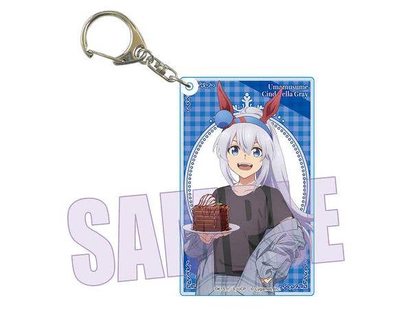 Anime Uma Musume Cinderella Gray: Slightly Larger Acrylic Keychain Tamamo Cross (Chocolate)