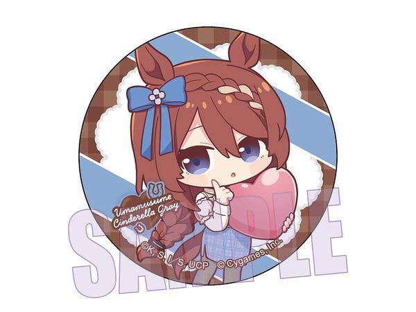 Anime Uma Musume Cinderella Gray: Can Badge Super Creek (Chocolate)
