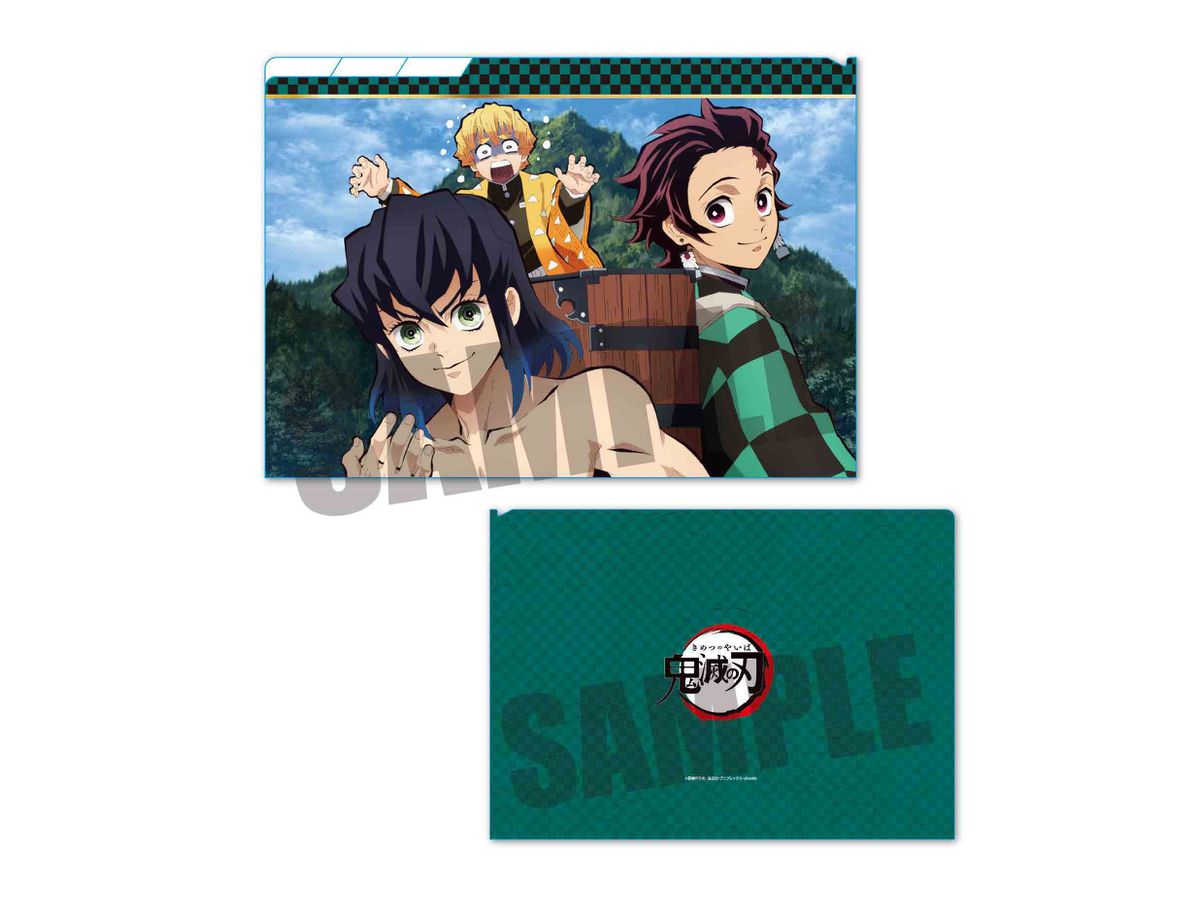 Clear File 3 Pocket Demon Slayer: Kimetsu no Yaiba: Tanjiro, Zenitsu, Inosuke Gathering A