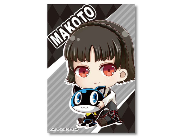 Persona 5 the Animation Gyugyutto Big Square Can Badge: Makoto Niijima
