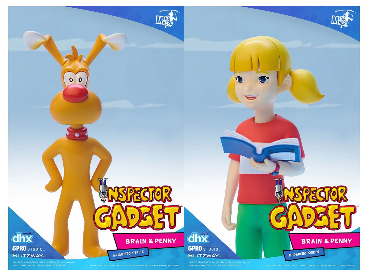 Mega Hero Series: Inspector Gadget: Penny & Brain Action Figure