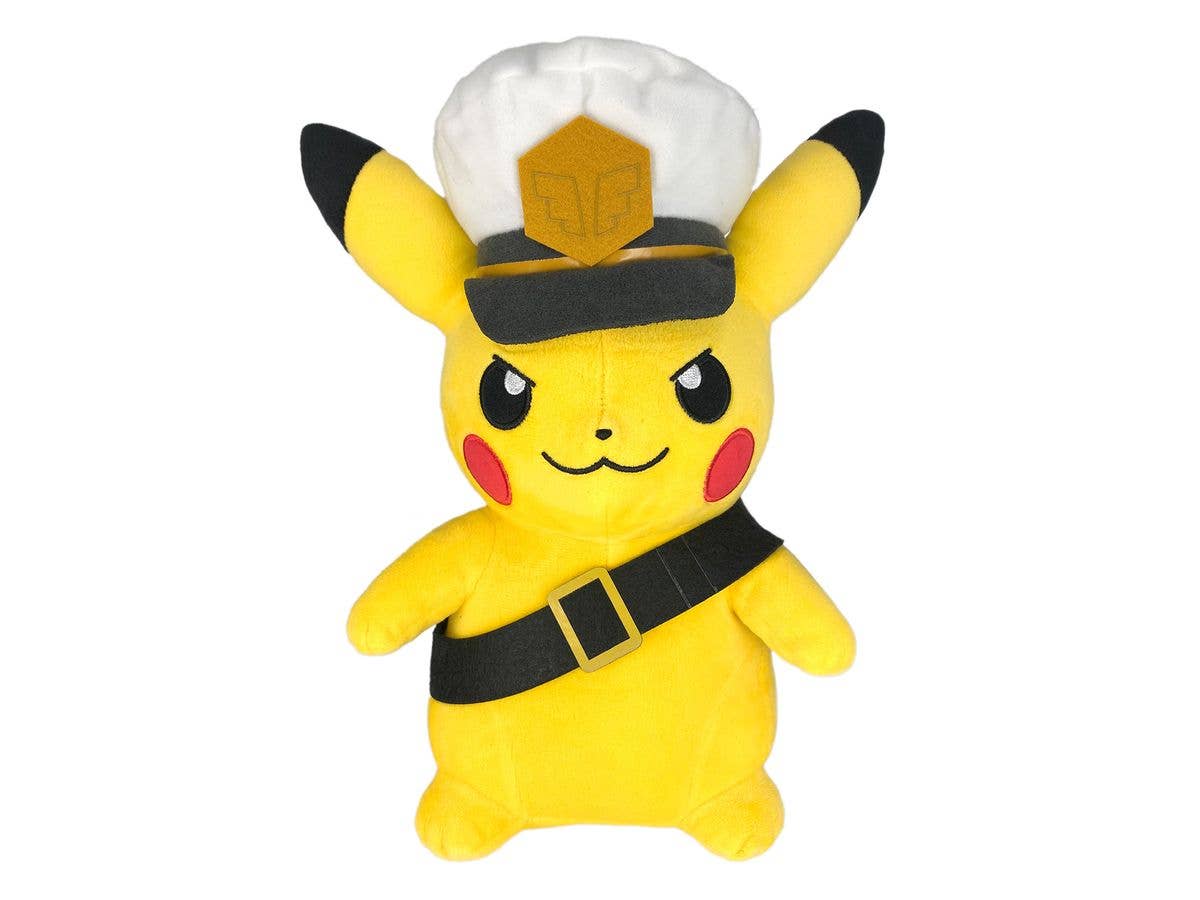 Pokemon Fluffy Plush Captain Pikachu Goggles Ver.