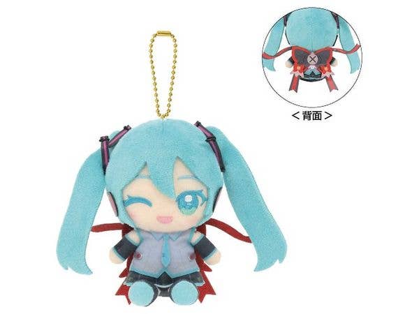 Hatsune Miku x Aile Strike Gundam Chibi Plush Sitting Mascot
