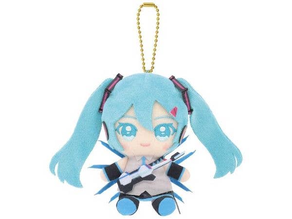 Hatsune Miku x Strike Freedom Gundam Type II Chibi Plush Sitting Mascot