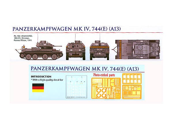 Panzer IV 744 (E) (A13) 1/35 Bronco 35030