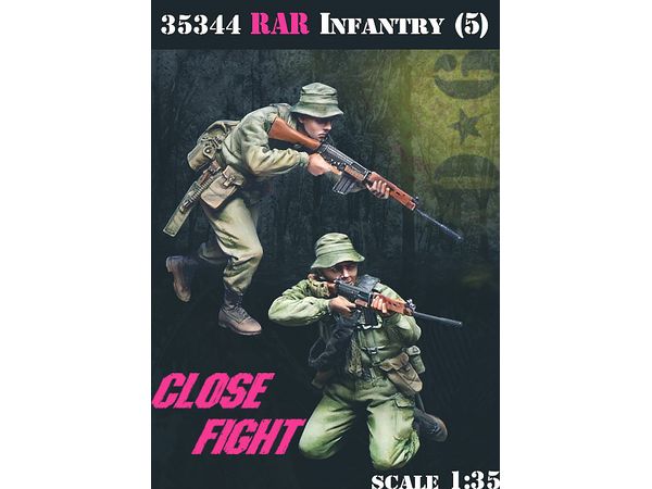 Vietnam War Australian RAR Infantry (5) Jungle Advance (2 Pieces)