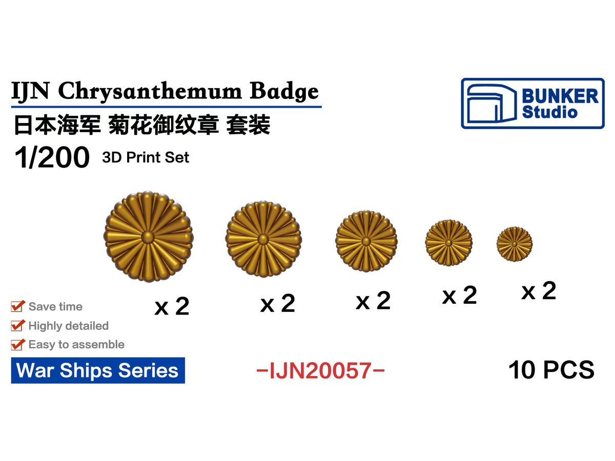 IJN Chrysanthemum Badge Set