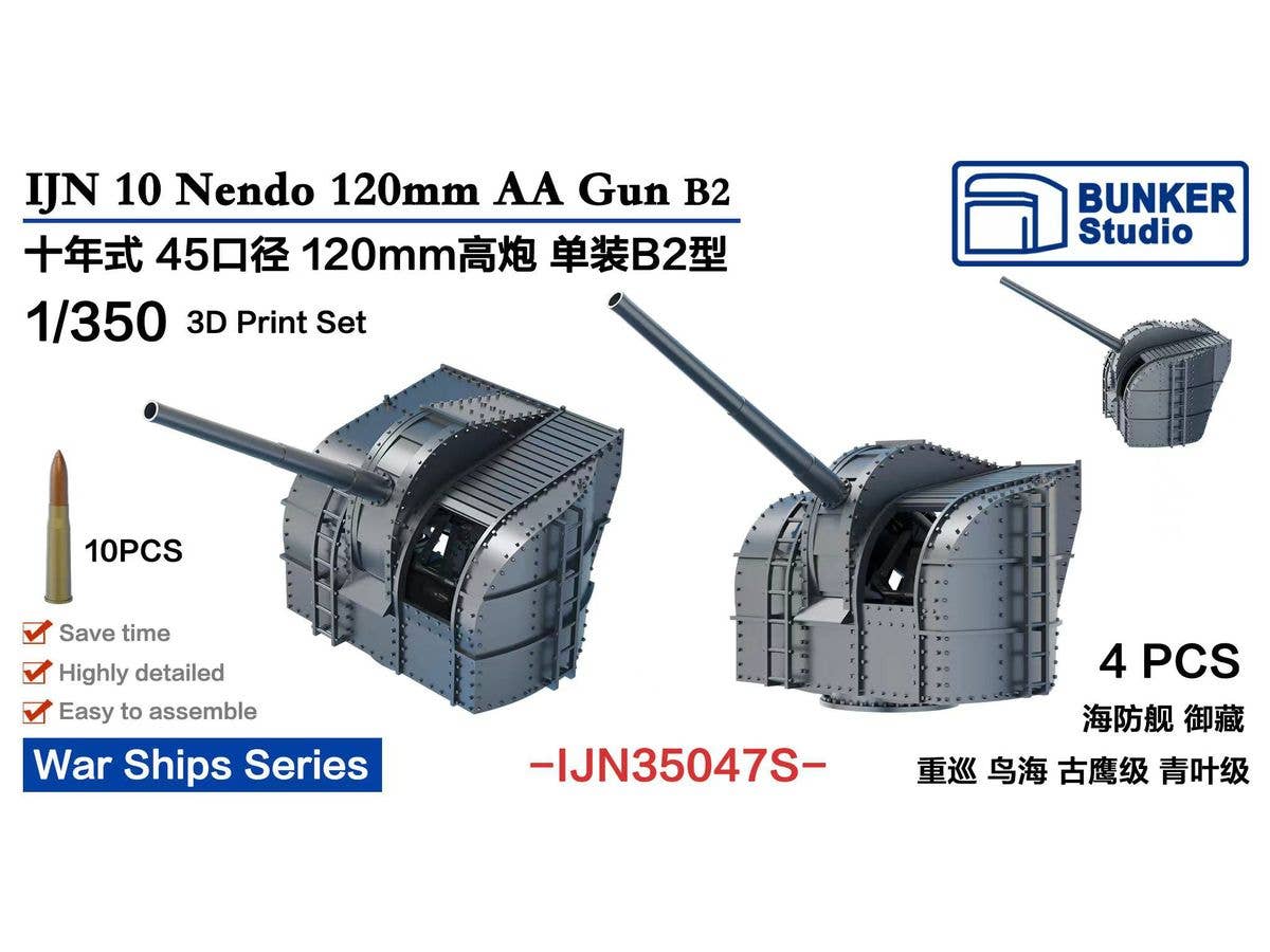 IJN 10 Nendo 120mm AA Gun B2