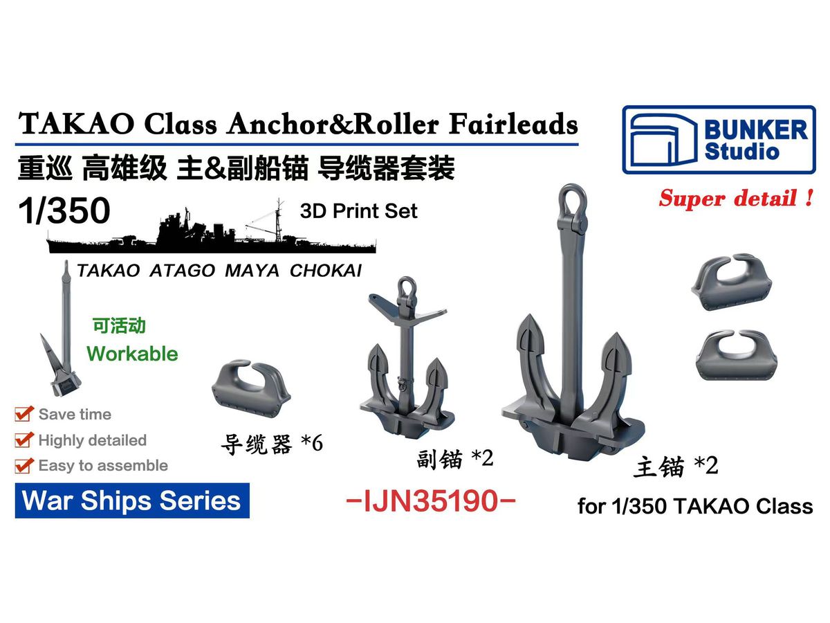 IJN TAKAO Class Anchor&Roller Fairleads