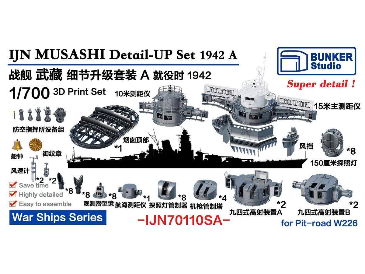 MUSASHI Detail-UP Set A 1942 (Value Pack)