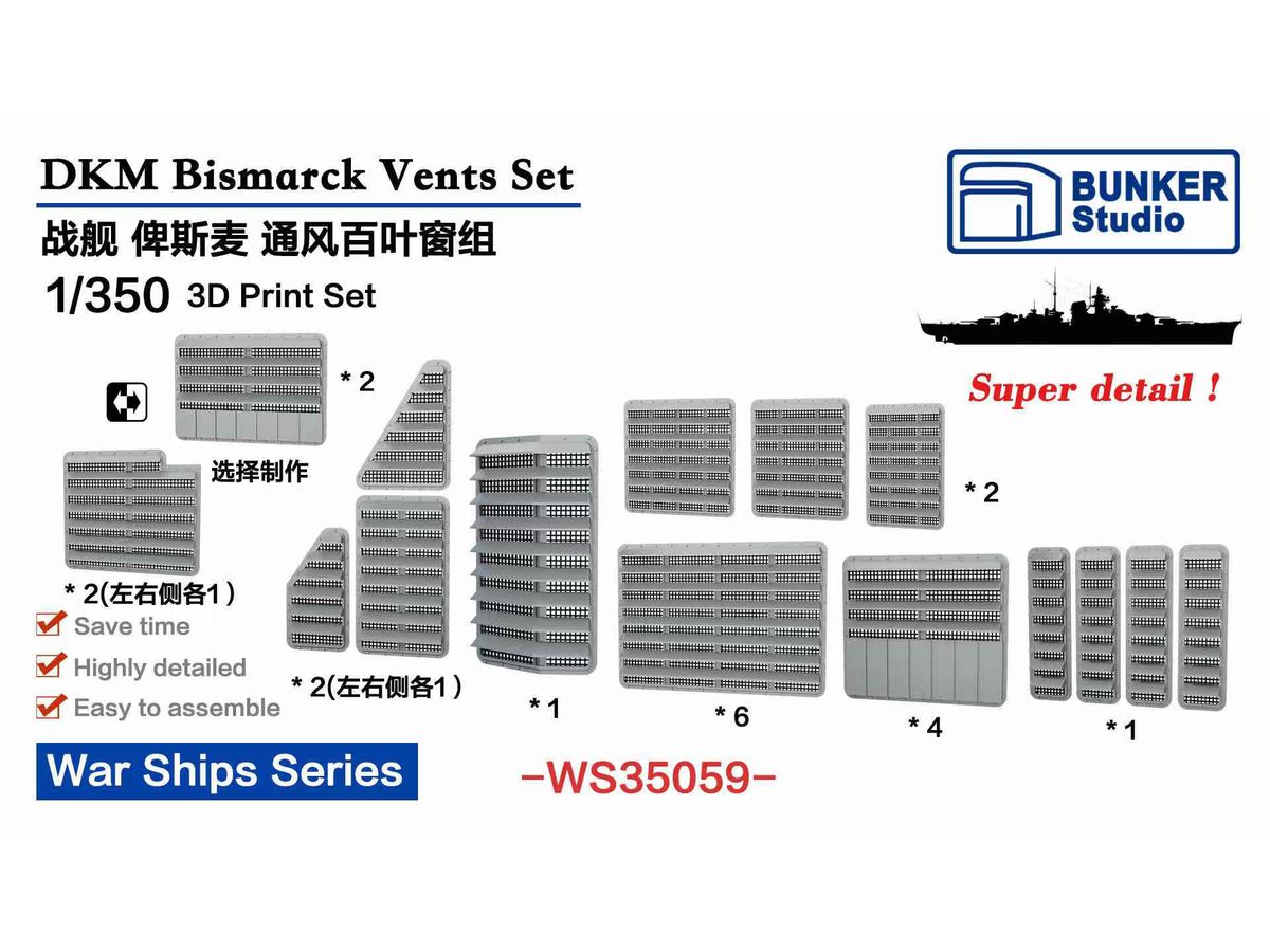 DKM Bismarck Vents Set