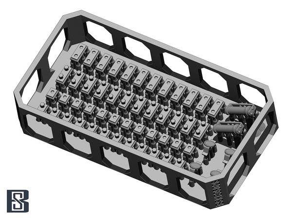 WWII German King Tiger/Jagdtiger Side Skirt Brackets/Distance Indicators/Reflector Lights Set (2 Cars)