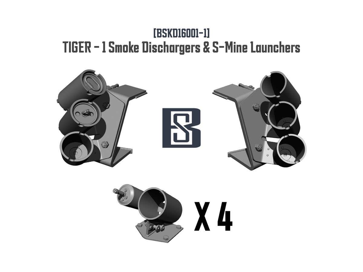 WWII German Tiger I Heavy Tank Smoke Discharger & S-Mine Launcher Set