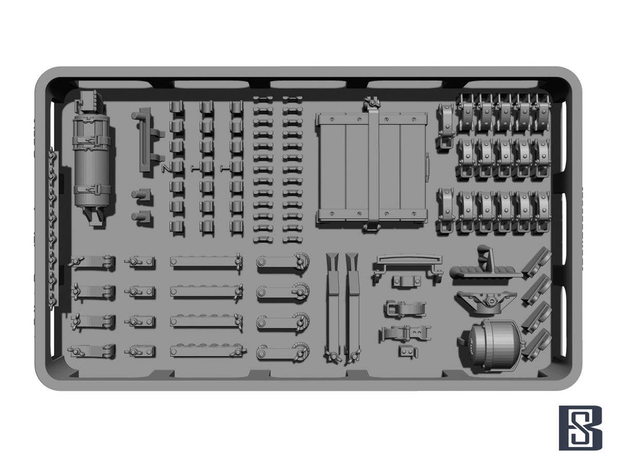 WWII German Jagdtiger Detail Set (With Anti-Aircraft Machine Gun Mount)
