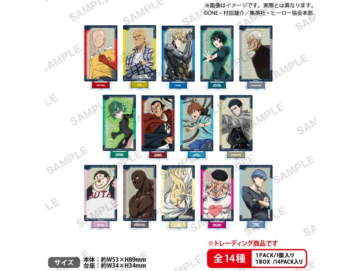Anime One-Punch Man: Trading Square Acrylic Stands (1 Box, 14 Pieces)