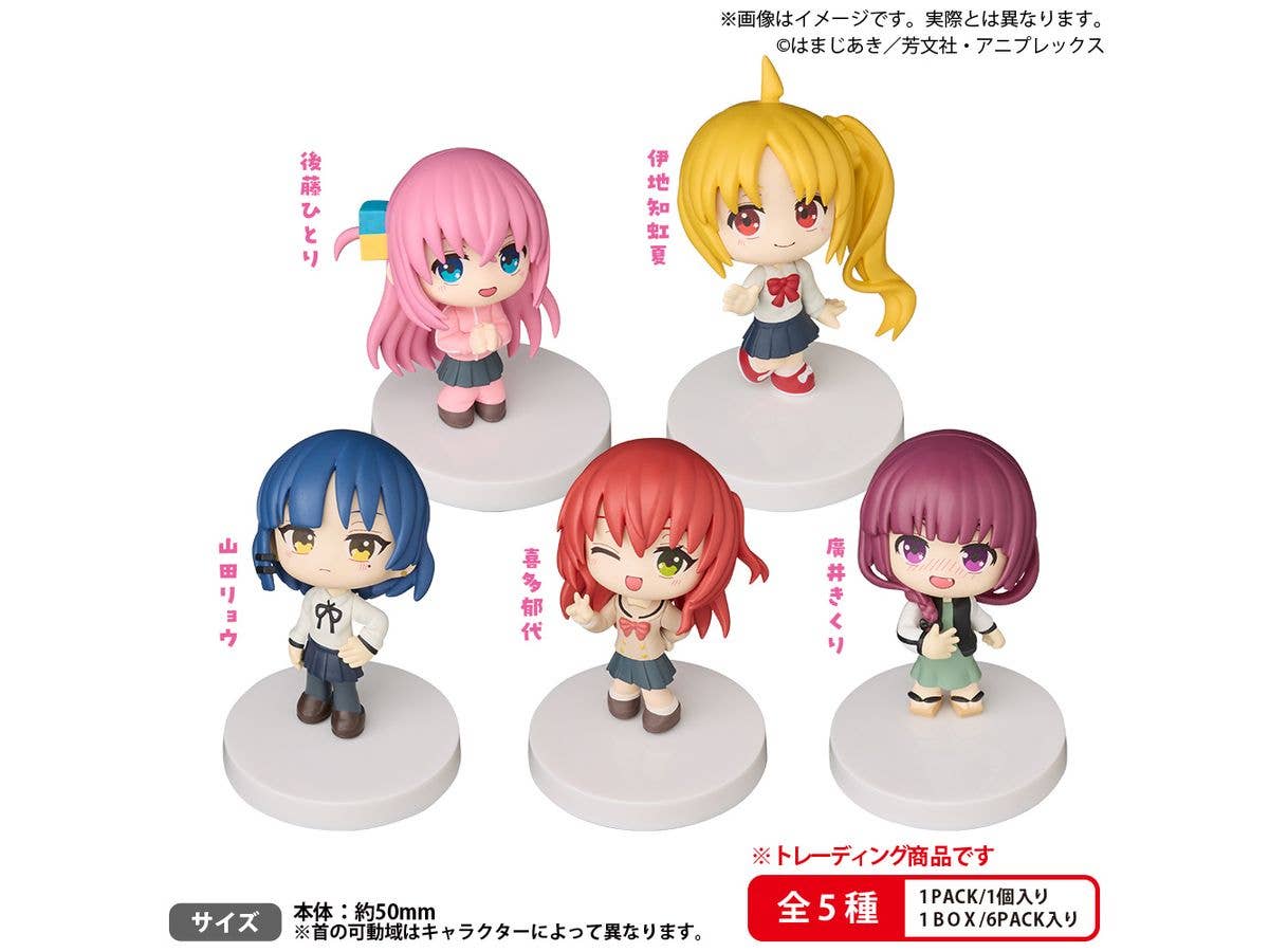 BUSHIROAD THE BOX Anime Bocchi the Rock! miagetestar Mascot 1Box 6pcs