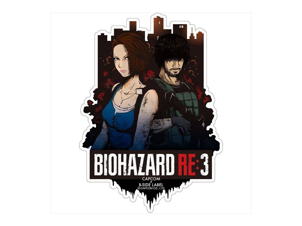 Capcom x B-Side Label Sticker Resident Evil 3: Jill & Carlos