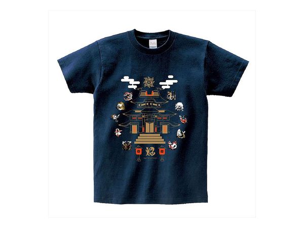 Monster Hunter Rise: Monster Icon T-shirt Navy Blue XL