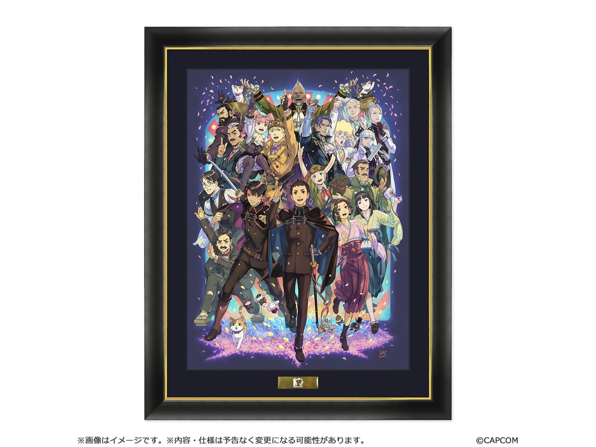 Great Ace Attorney - 10Th Anniversary Banquet - Framed Character Fine Graph