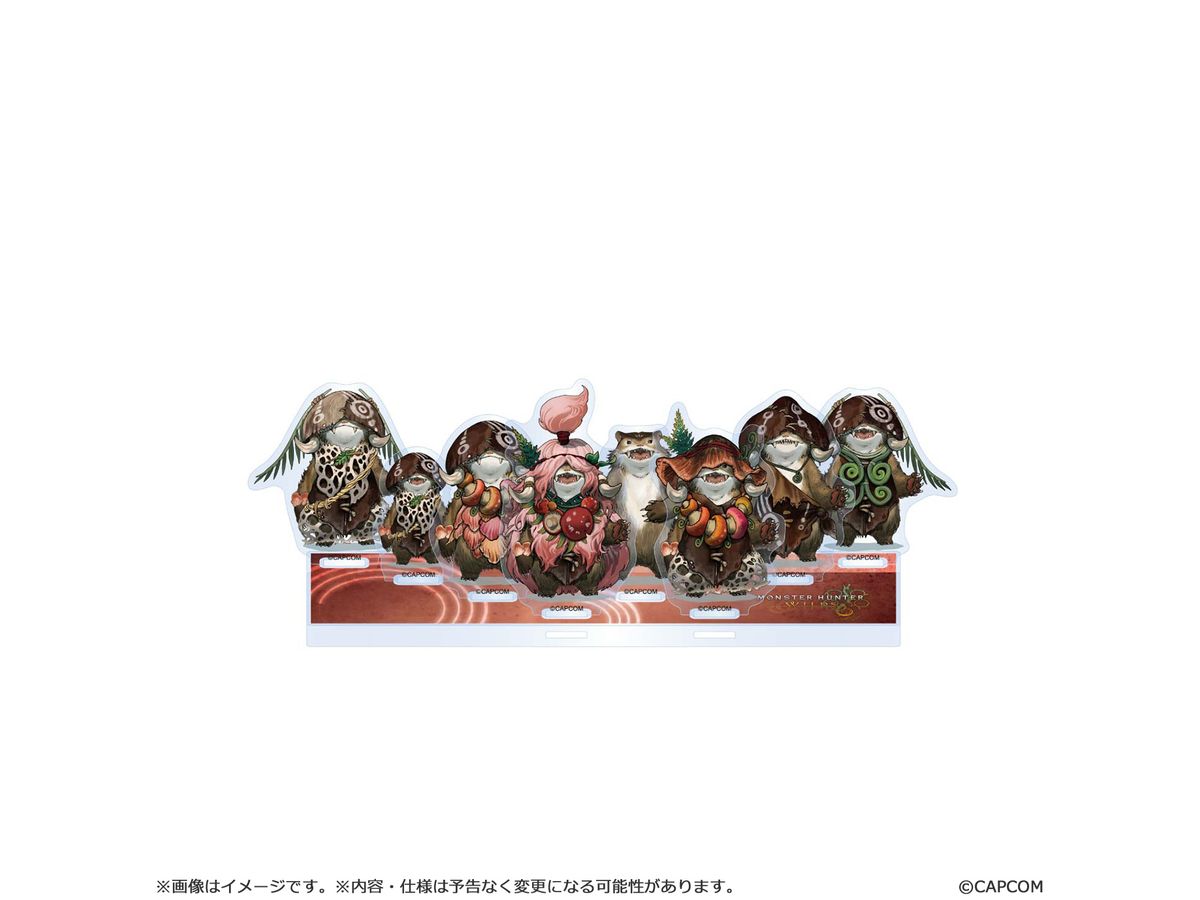 Monster Hunter Wilds Acrylic Stand Momomuk (Plumpeach) Set