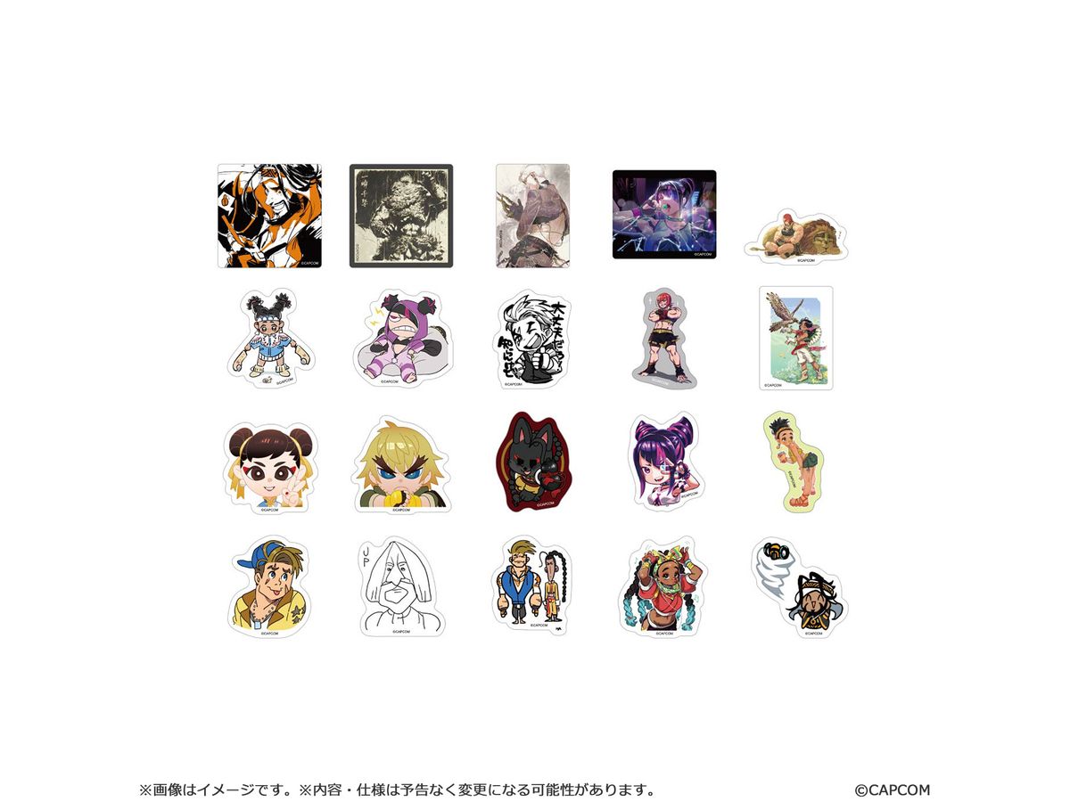 Street Fighter 6 Variety Die Cut Stickers Set B (20 Sheets)