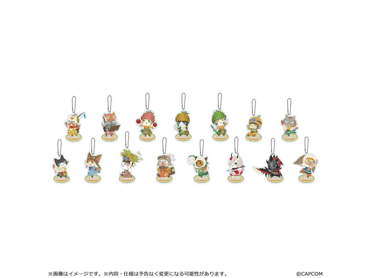 Monster Hunter Wilds Airou Acrylic Stand Keychain Collection 1Box 15 Pieces