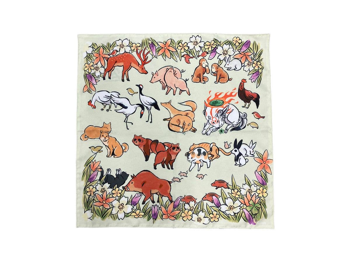 Okami: Okami 20th Anniversary Reprint Art Project Furoshiki (wrapping cloth) by Kenichiro Yoshimura, from Okami's 11th Anniversary