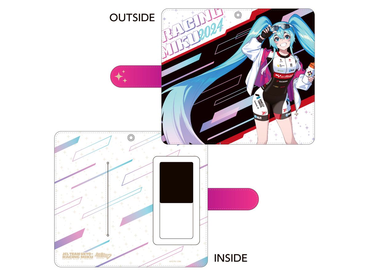 Hatsune Miku GT Project Racing Miku 2024 JCL TEAM UKYO Support Ver. Notebook Type Smartphone Case