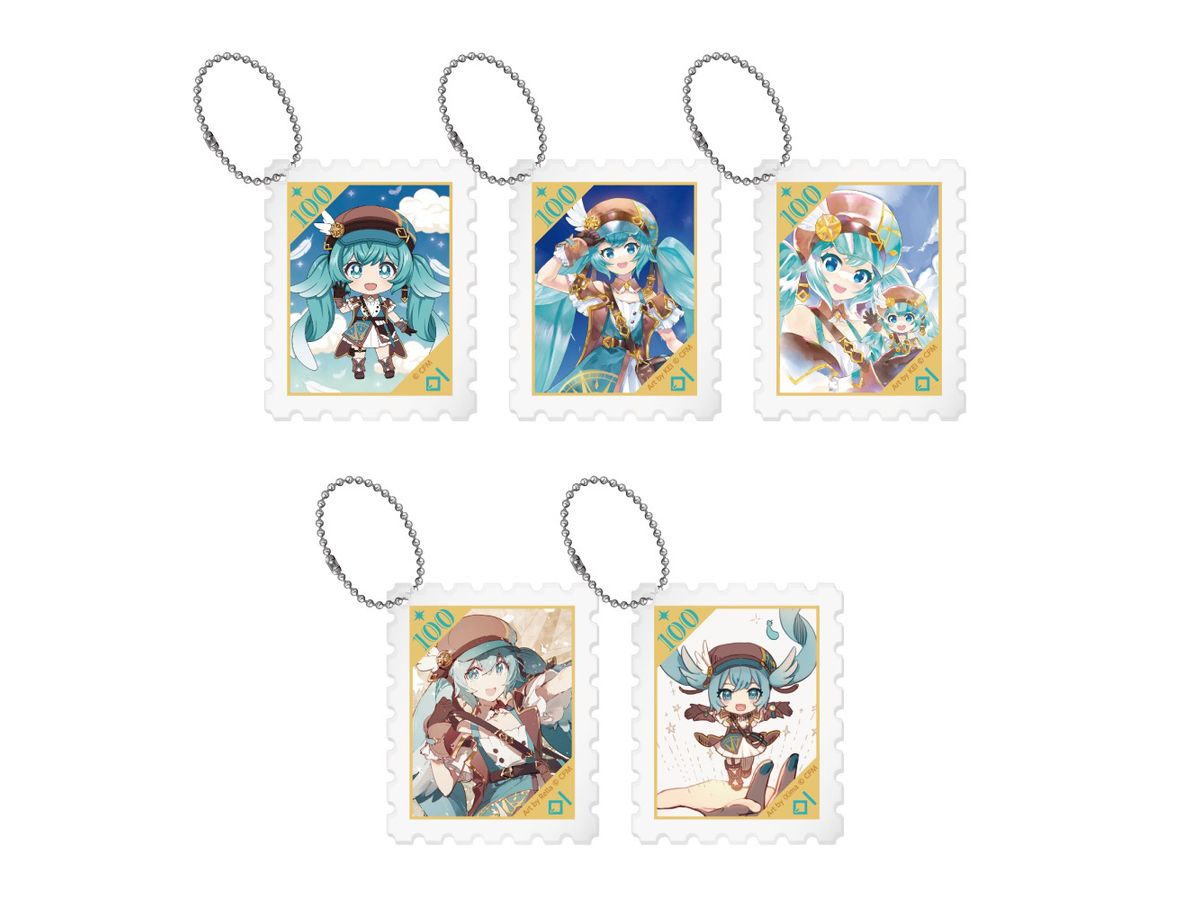 Hatsune Miku: Nendoroid 100th Anniversary Exhibition Trading Acrylic Keychains: 1Box (5pcs)