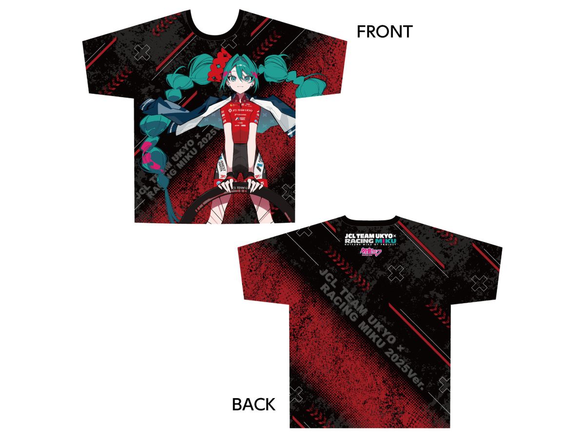 Hatsune Miku Gt Project Racing Miku 2025 JCL TEAM UKYO Support Ver. Full Graphic T-Shirt (Xl Size)