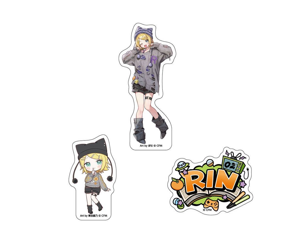 Hatsune Miku: Set Of 3 Stickers By Akiba Culture Fashion / Kagamine Rin