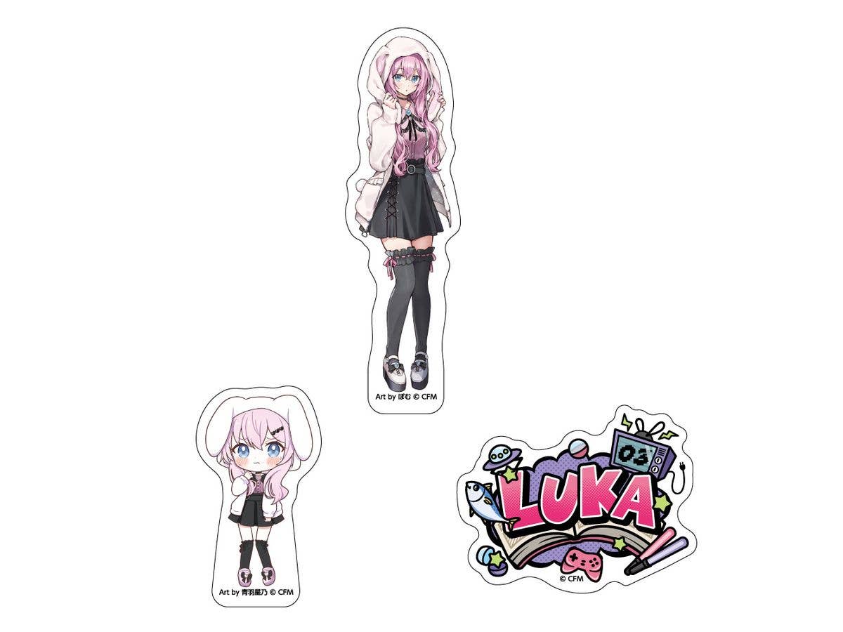 Hatsune Miku: Set Of 3 Stickers (Akiba Culture Fashion) / Megurine Luka