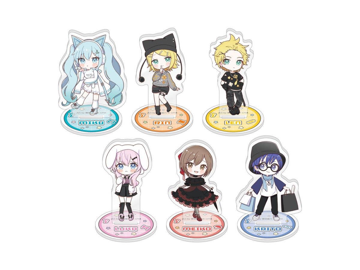 Hatsune Miku: Trading Chibi Character Acrylic Stands, Akiba Culture Fashion, 1 Box, 6 Pieces