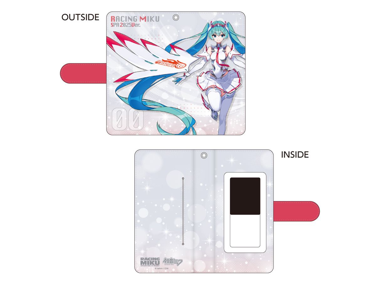 Hatsune Miku Gt Project: Hatsune Miku Racing Ver.SPA 2025 Support Ver. Notebook-Style Smartphone Case
