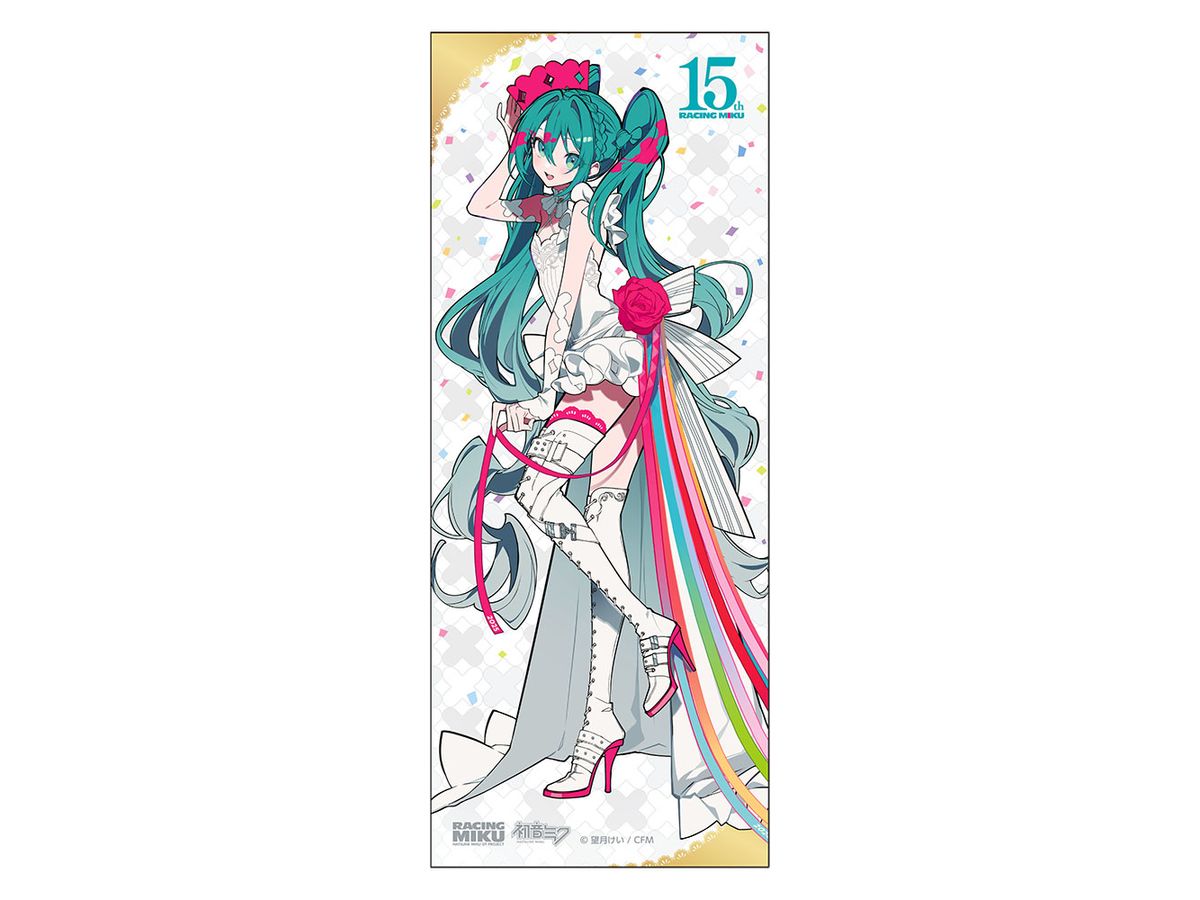Hatsune Miku Gt Project: Racing Miku 15Th Rhapsody 2010-2025 Face Towel