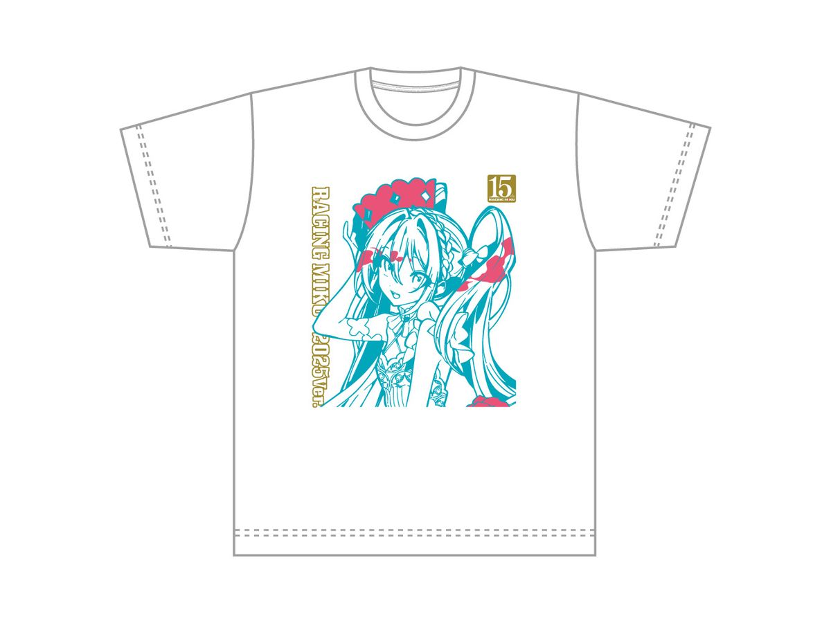 Hatsune Miku Gt Project: Racing Miku 15Th Rhapsody 2010-2025 T-Shirt (Xl Size)