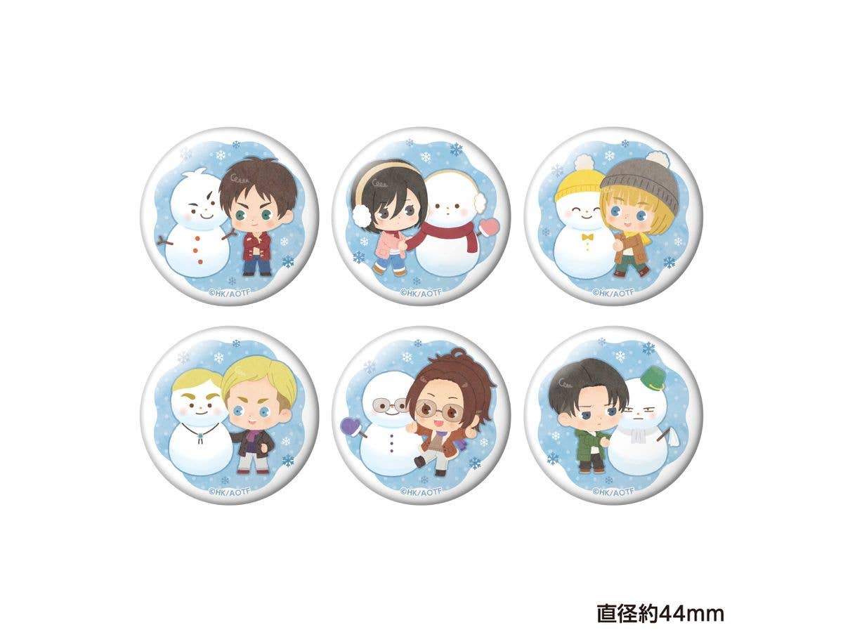 Attack on Titan: Trading Mini Can Badge - Snowman Ver. - 1 Box (6 pieces)
