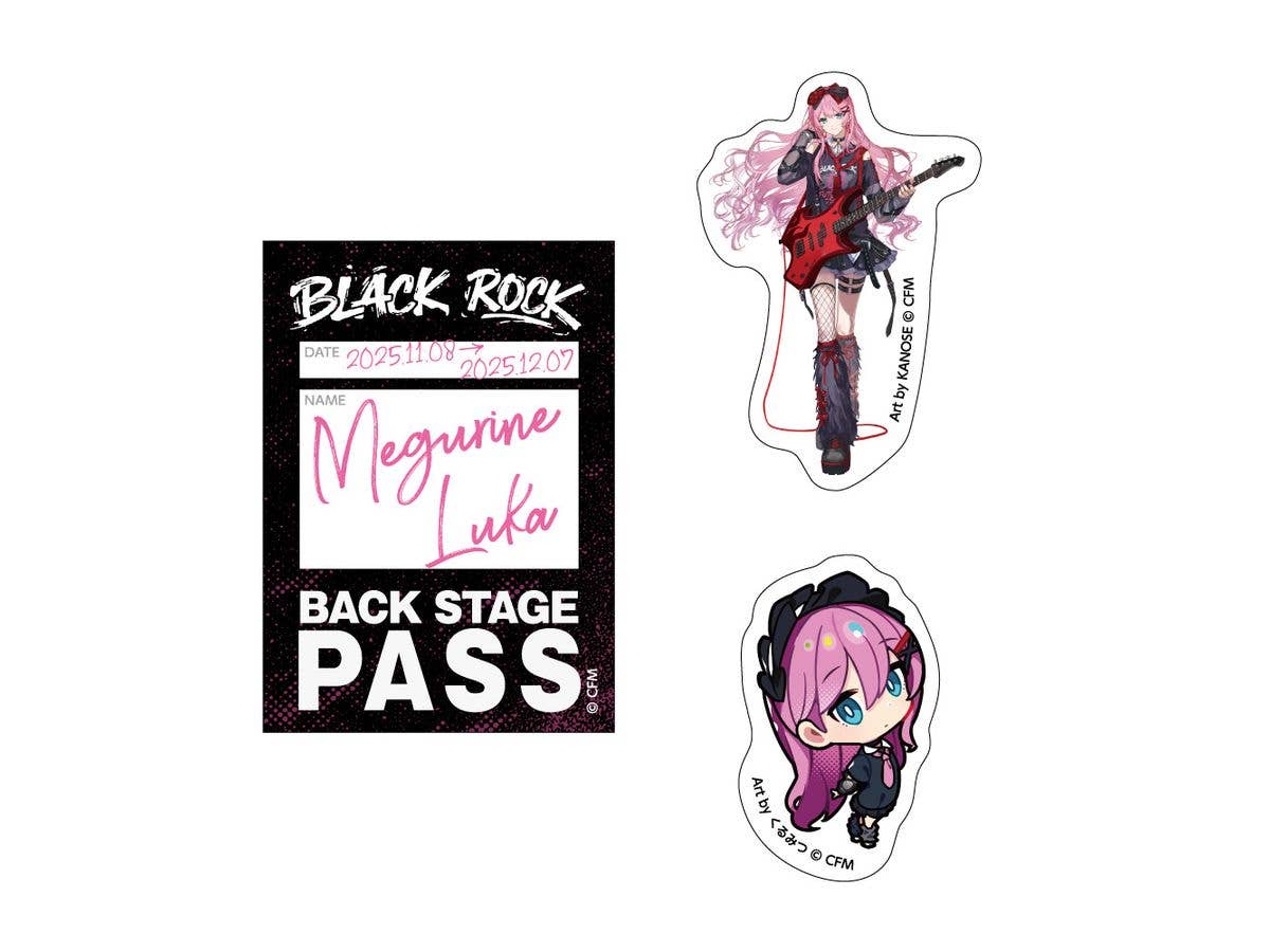 Hatsune Miku Don Quijote Fair 2025: Sticker Set of 3 (Band Ver.) Megurine Luka