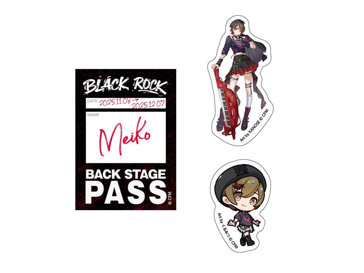 Hatsune Miku Don Quijote Fair 2025: Sticker Set of 3 - Band Ver. MEIKO