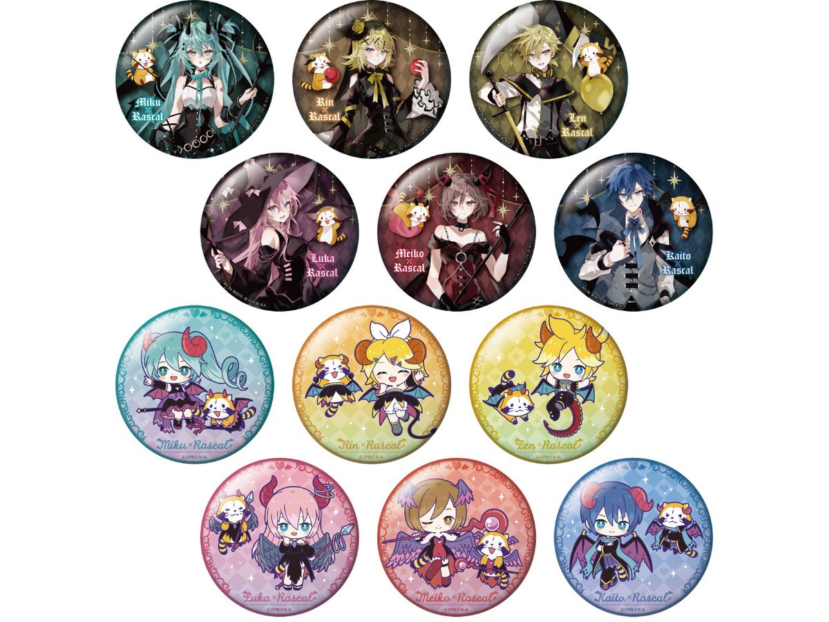 Hatsune Miku x Rascal 2023: Large Can Badge Collection 1Box 12pcs