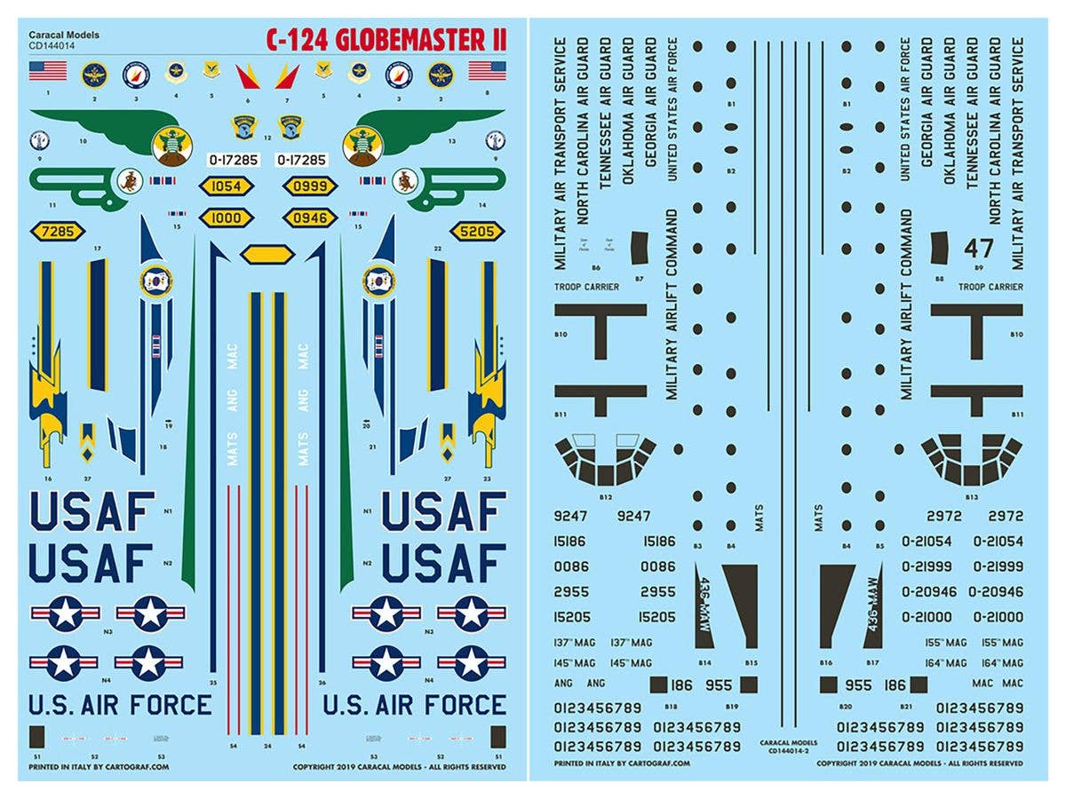 US Air Force C-124 Globemaster 2 Decal