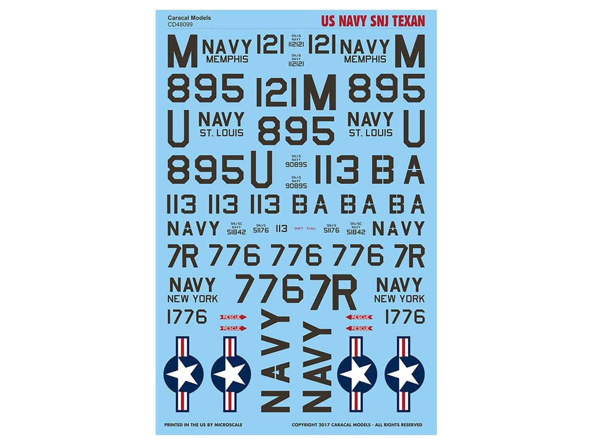 US Navy SNJ Texan Decal Set