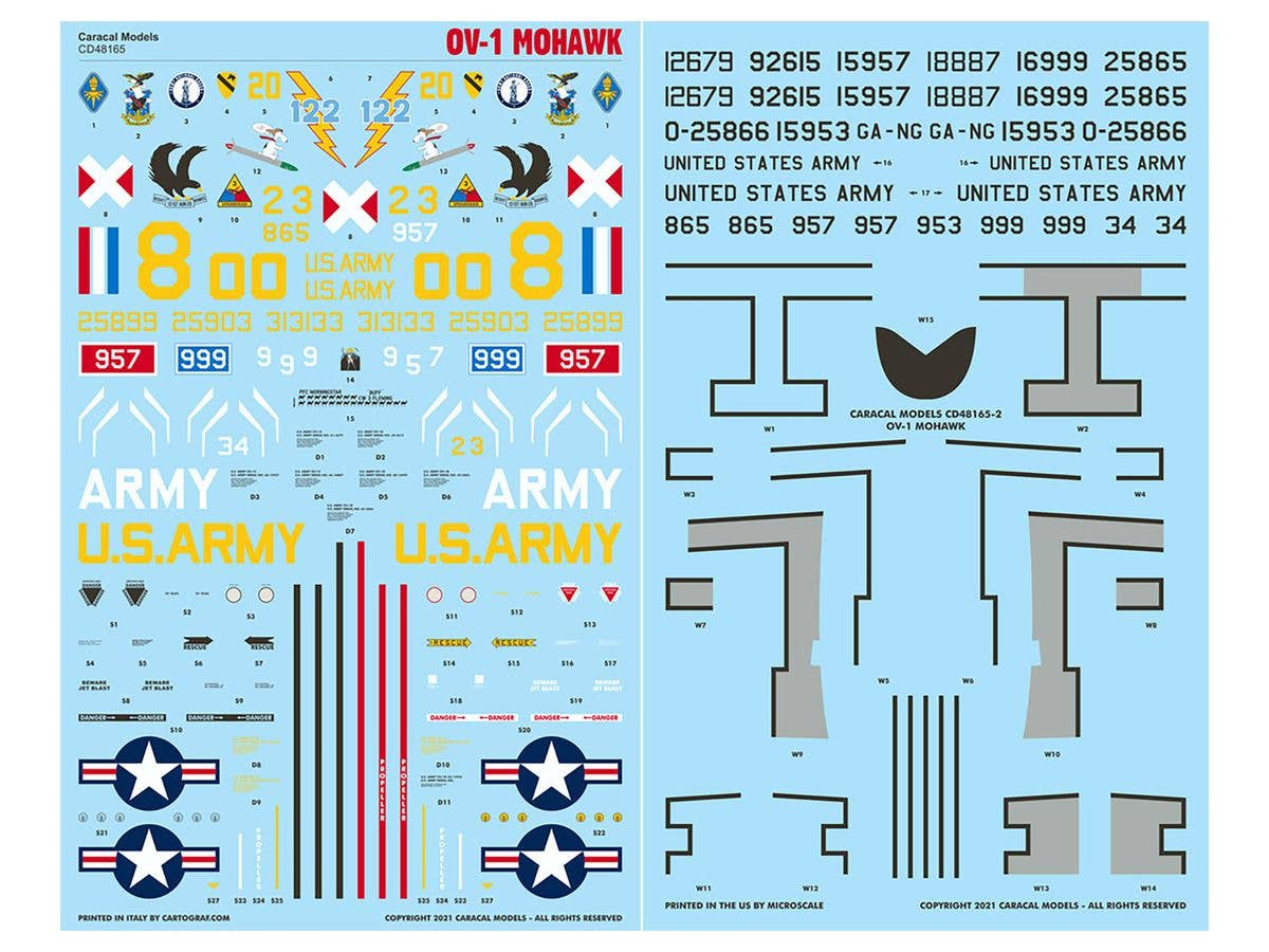 US Army OV-1 Mohawk Decal
