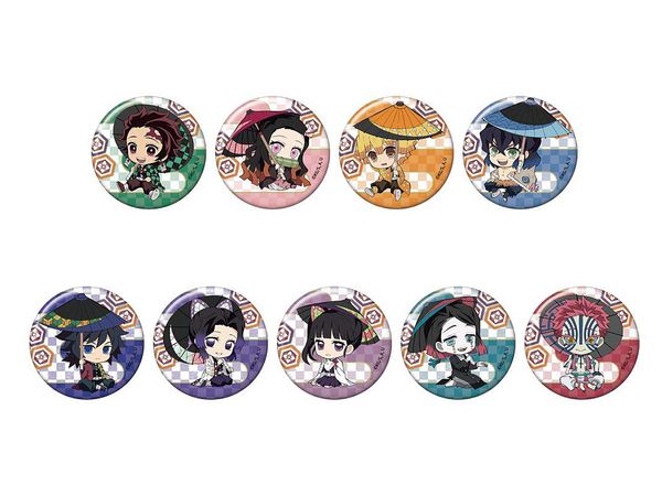 Demon Slayer: Kimetsu No Yaiba: Petanko Trading Can Badge Japanese Umbrella: 1Box (9pcs)