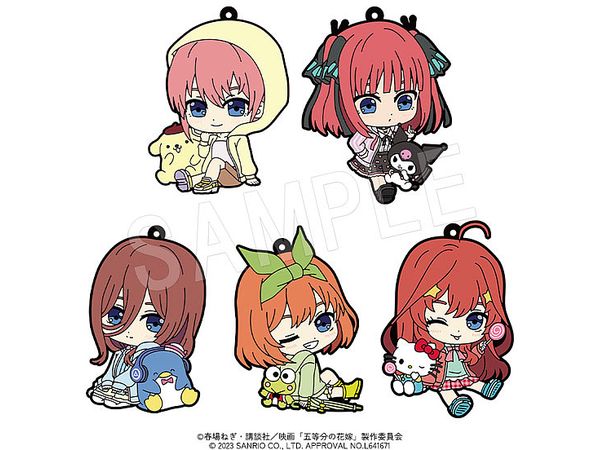 The Quintessential Quintuplets x Sanrio characters 2023: Petanko Trading Rubber Strap Vol.2 1Box 5pcs