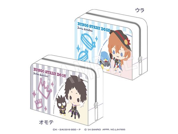 Bungo Stray Dogs x Sanrio Characters:  Pouch C Ryunosuke Akutagawa x Bad Badtz-Maru Chuya Nakahara x Tuxedo Sam