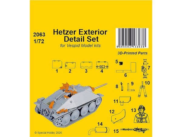 Hetzer Exterior Detail Set/ for Vespid Model kits